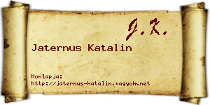 Jaternus Katalin névjegykártya